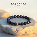 Kashanya Evil Eye Bracelet with Black Obsidian
